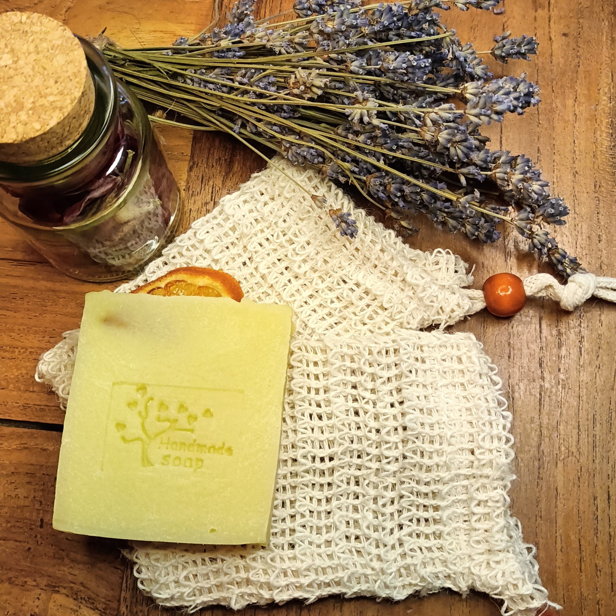 Natuurlijk zeep/scrub zakje